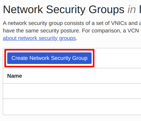 Create Network Security Group