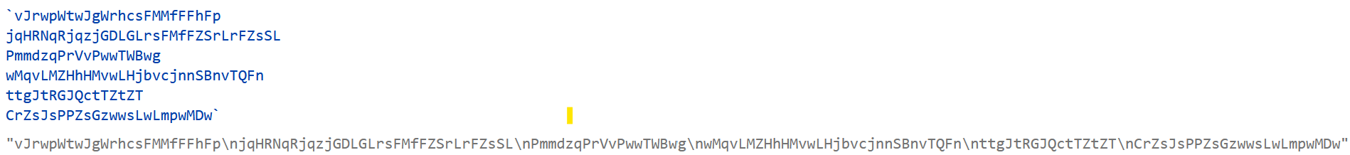 Interpreting multi-string with JavaScript